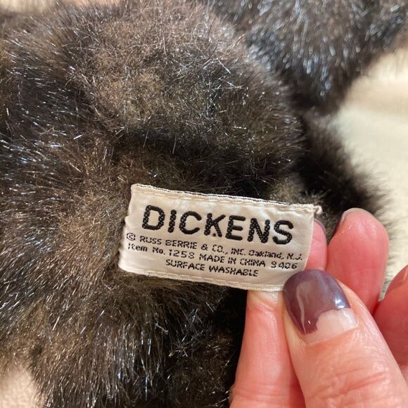 Teddy Bear Russ "Dickens" Dark Brown with‎ Red Bow Vintage - Picture 4 of 6